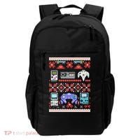 Retro Video Games Ugly Christmas Sweater Backpack thumb 0
