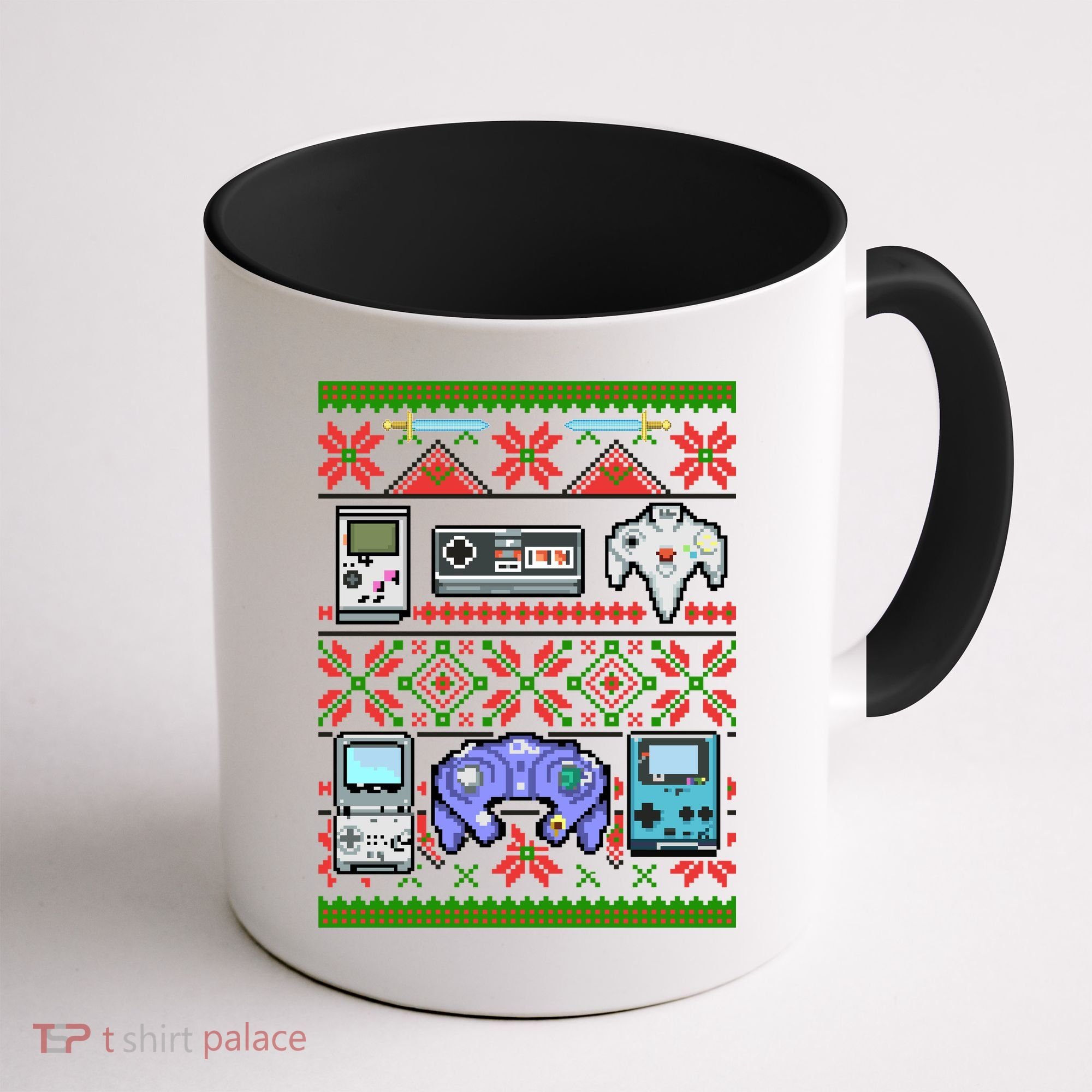 Retro Video Games Ugly Christmas Sweater Coffee Mug