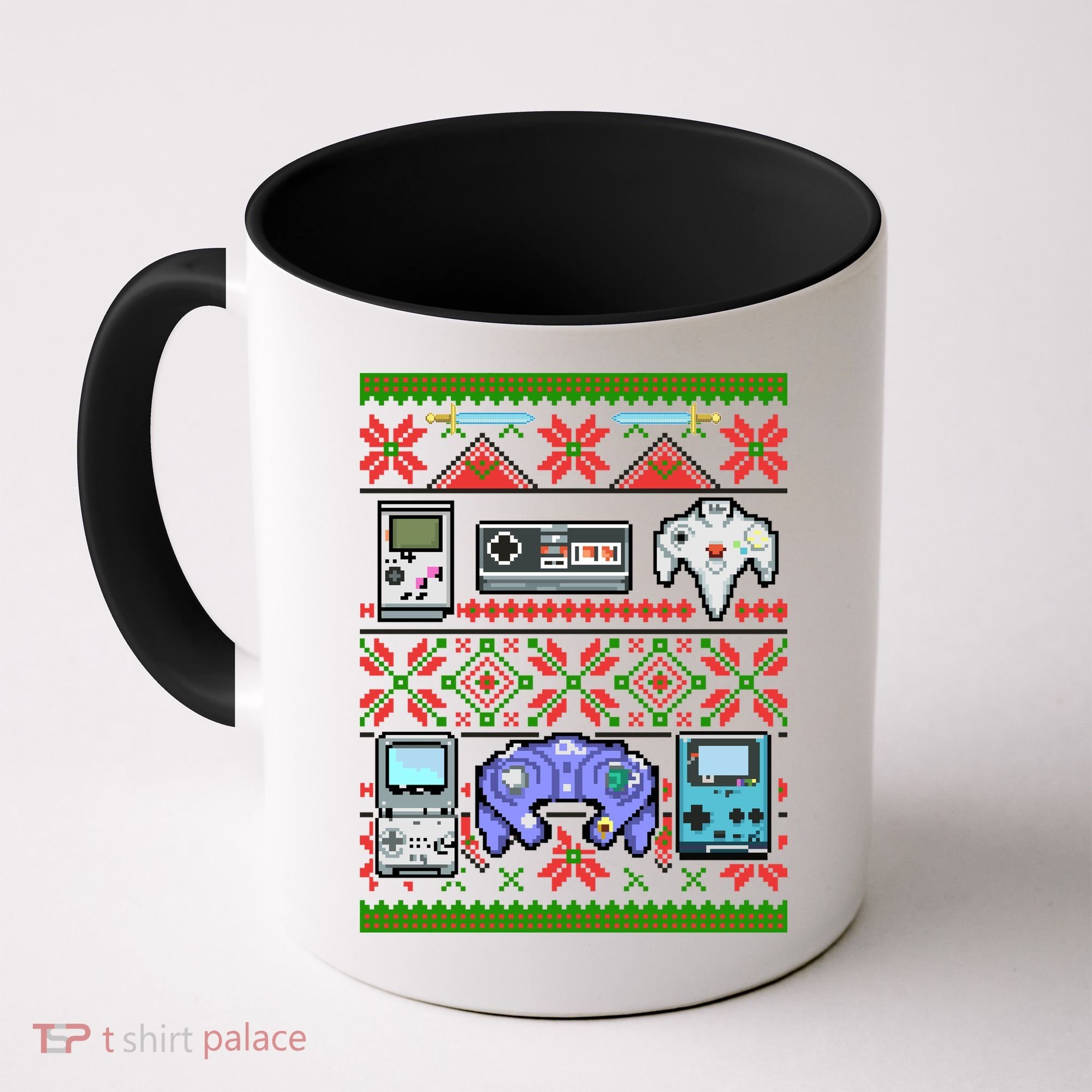 Retro Video Games Ugly Christmas Sweater Coffee Mug