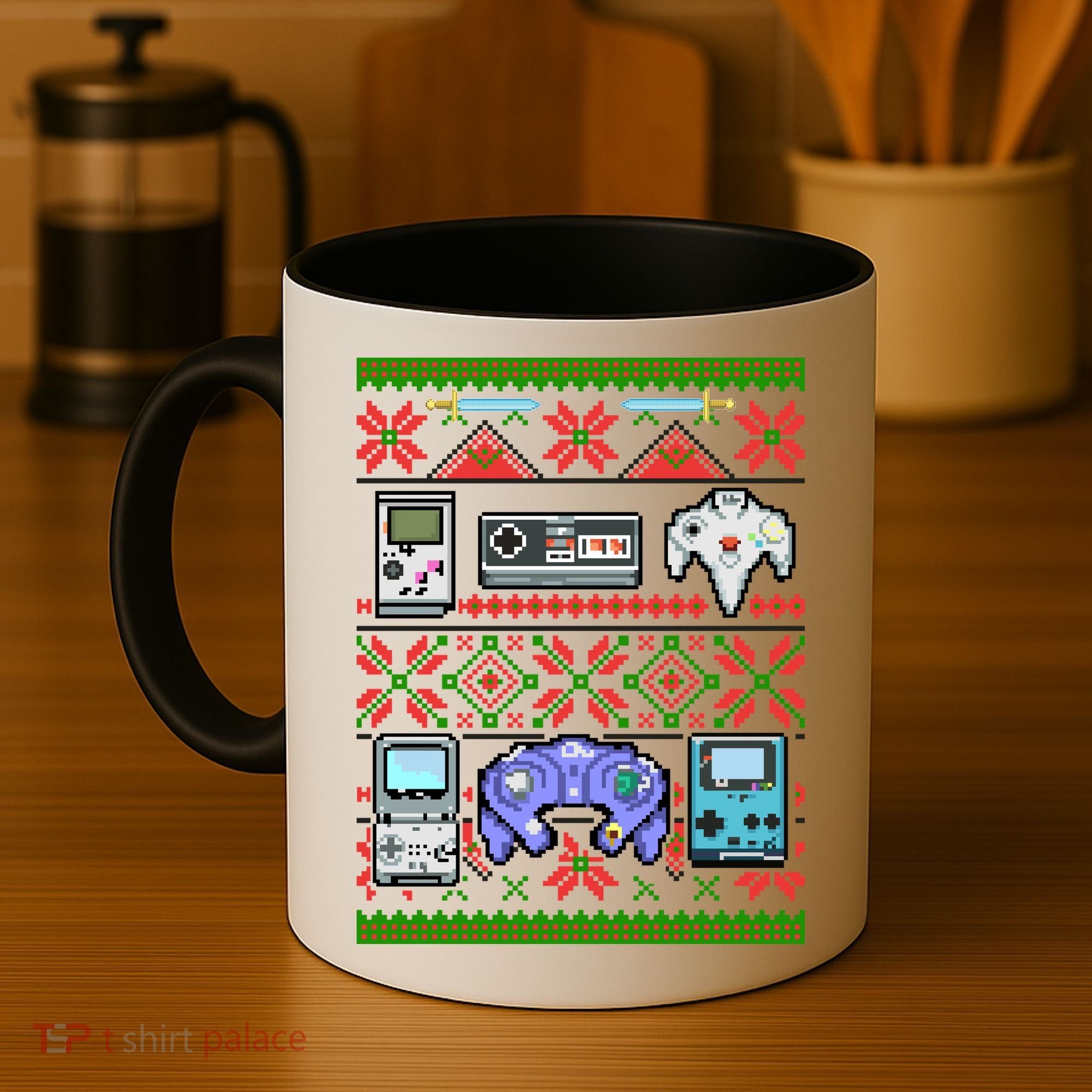 Retro Video Games Ugly Christmas Sweater Coffee Mug