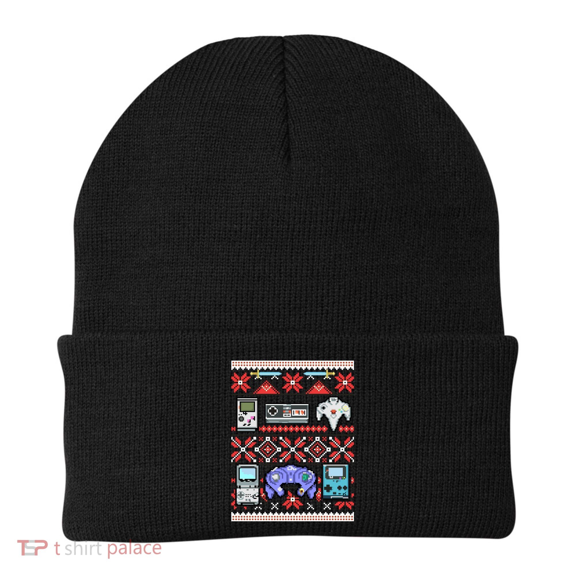 Retro Video Games Ugly Christmas Sweater Beanie