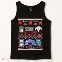Retro Video Games Ugly Christmas Sweater Tank Top thumb 2