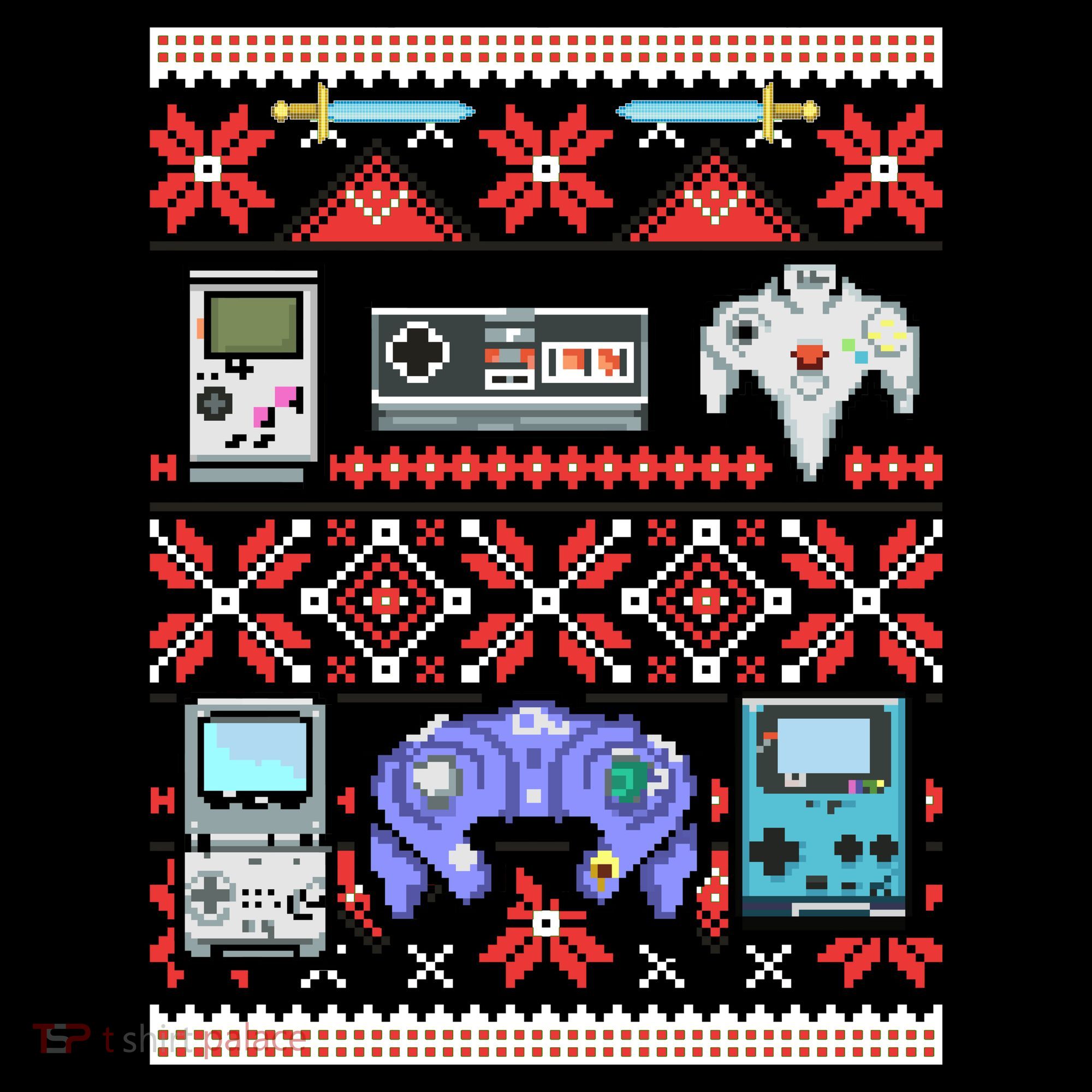 Retro Video Games Ugly Christmas Sweater Tote Bag
