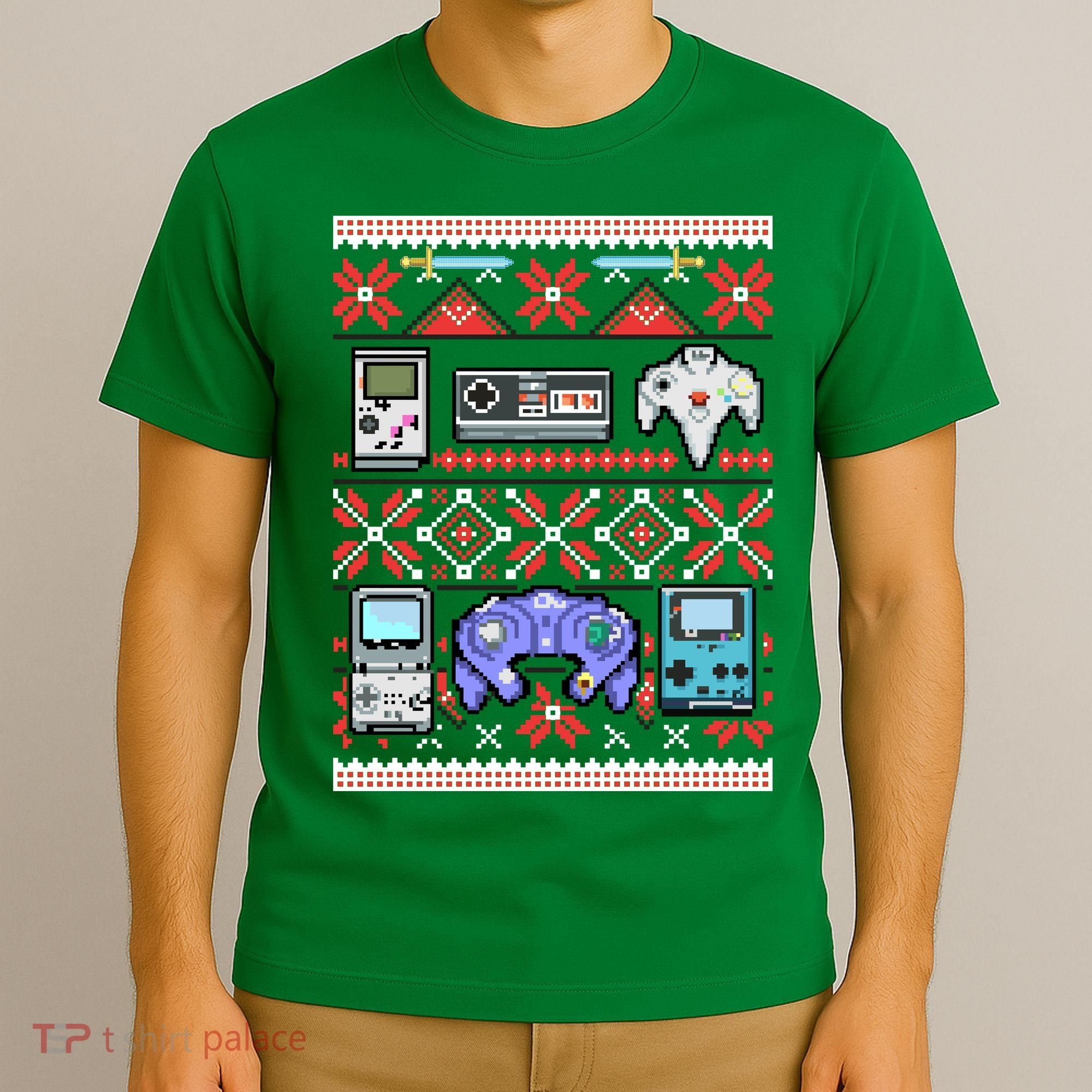 Retro Video Games Ugly Christmas Sweater T-Shirt
