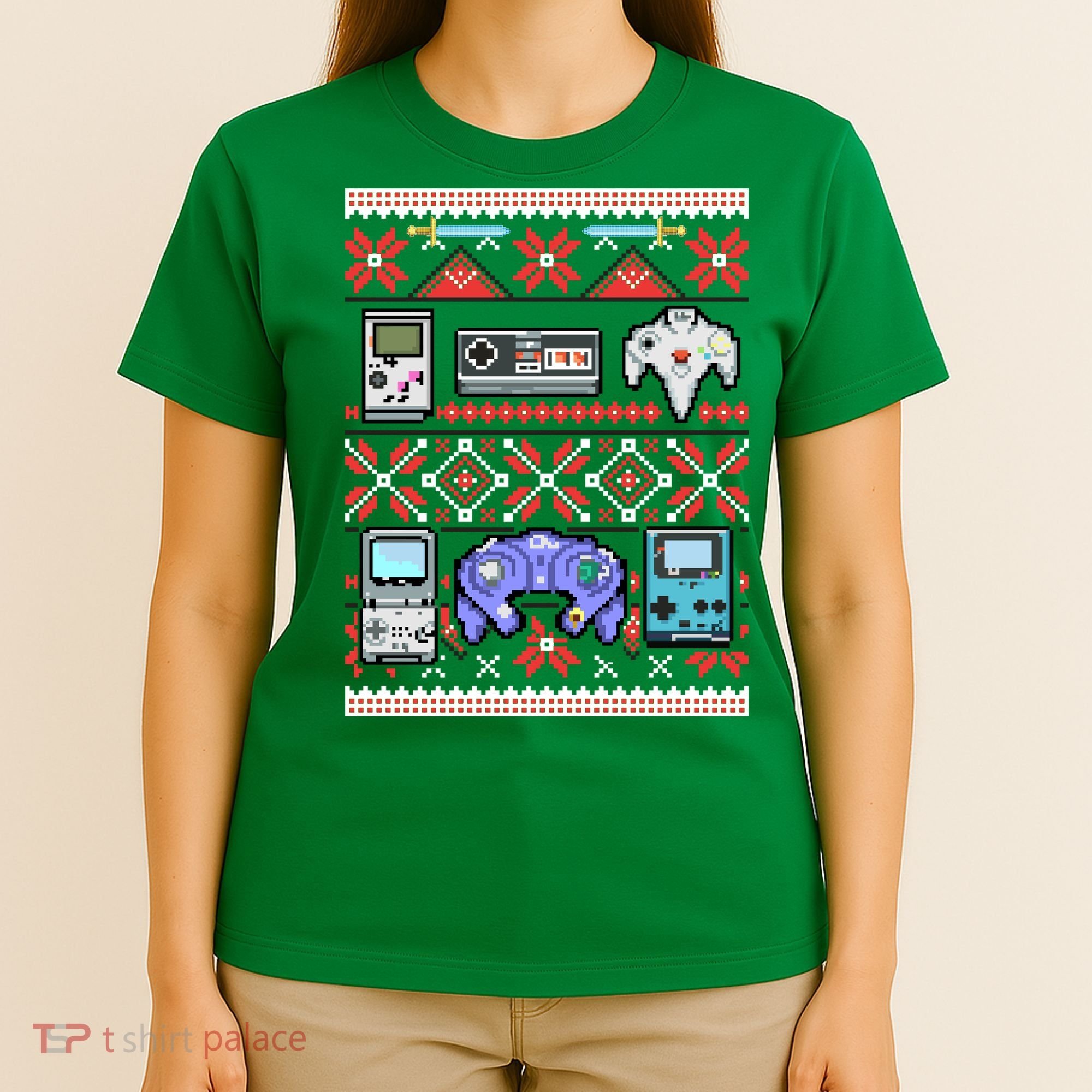 Retro Video Games Ugly Christmas Sweater T-Shirt