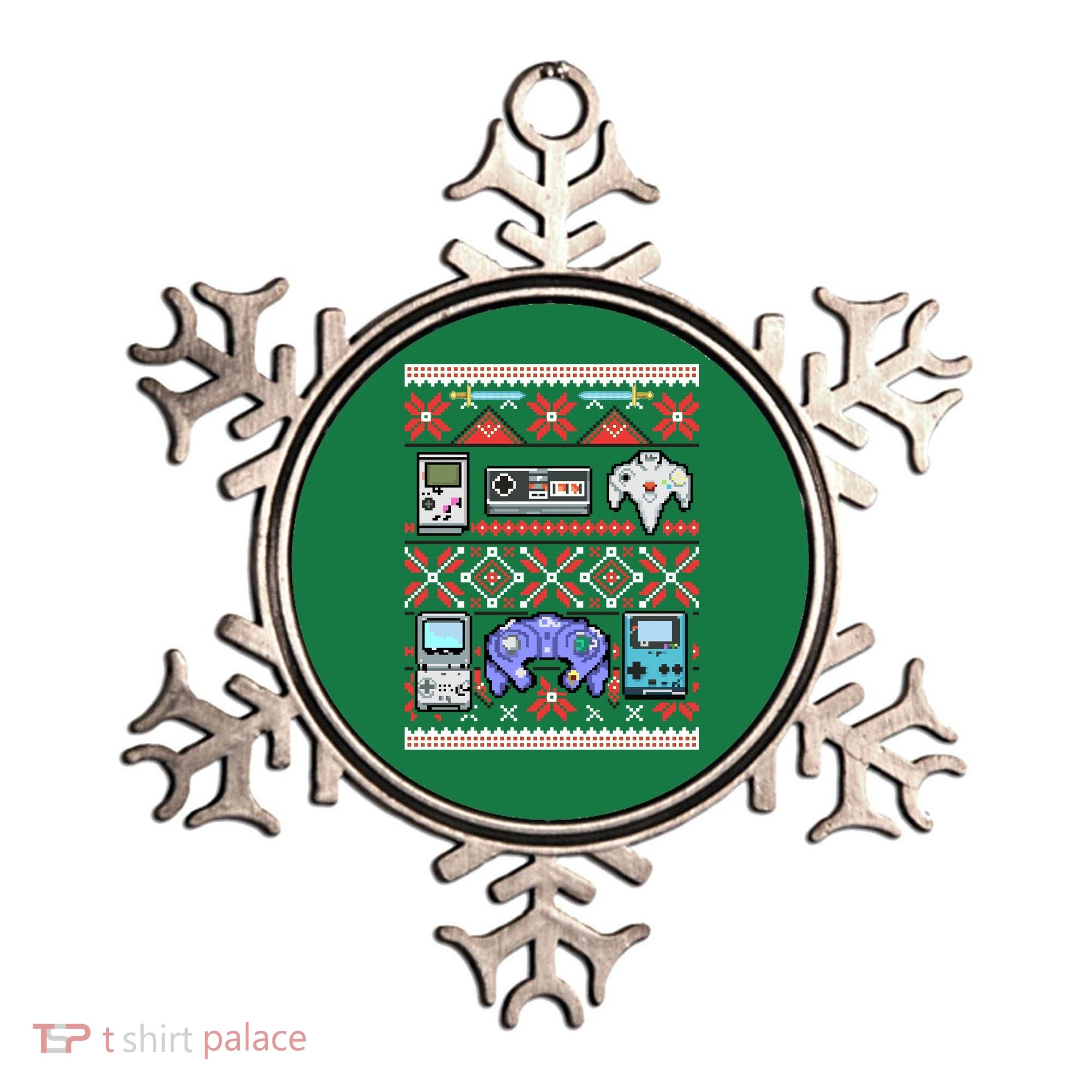 Retro Video Games Ugly Christmas Sweater Ornament