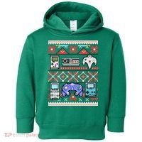 Retro Video Games Ugly Christmas Sweater Toddler Hoodie thumb 0