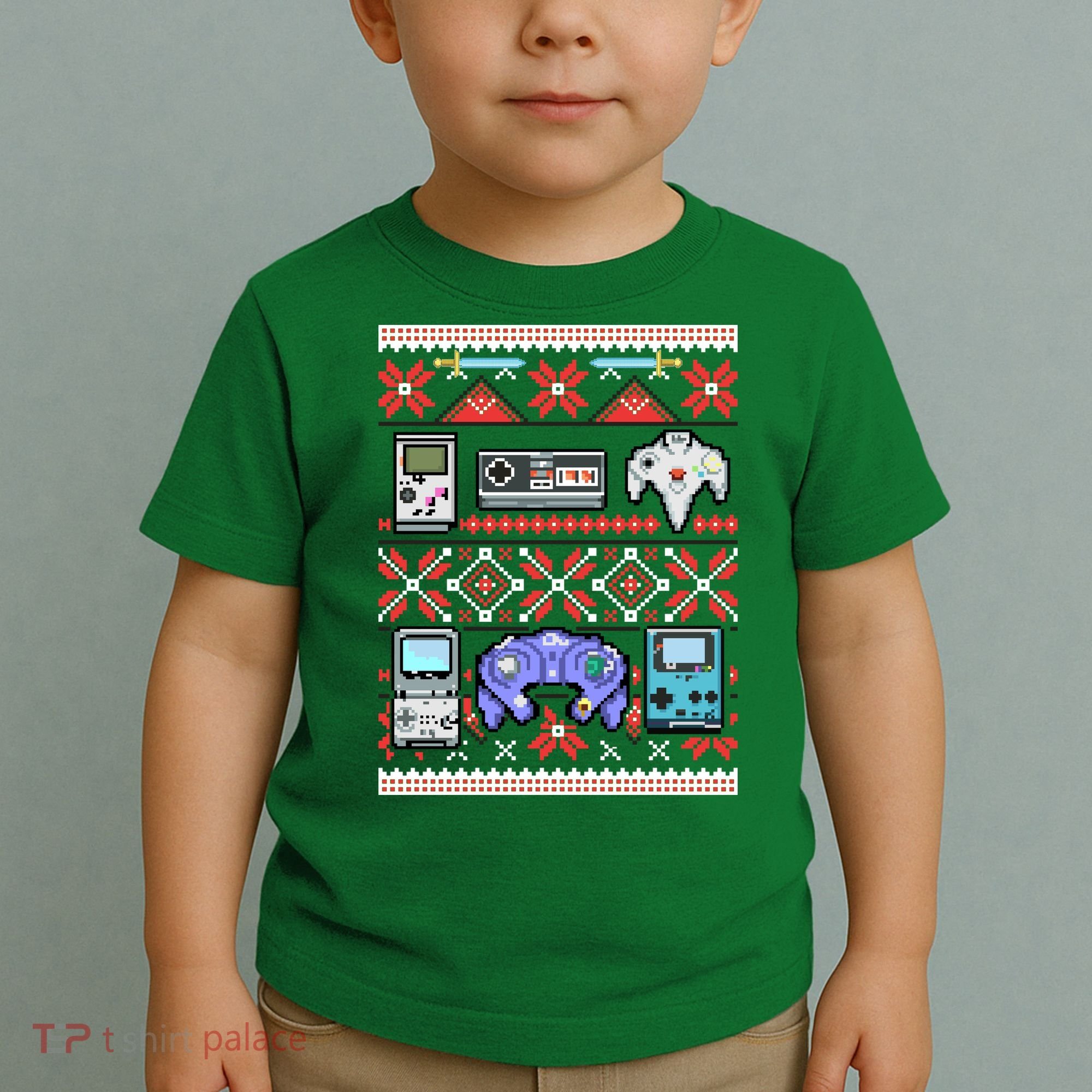 Retro Video Games Ugly Christmas Sweater Toddler T-Shirt