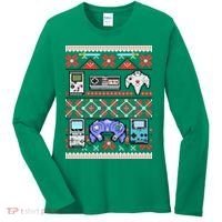 Retro Video Games Ugly Christmas Sweater Women's Long Sleeve Shirt thumb 0