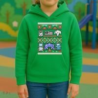 Retro Video Games Ugly Christmas Sweater Kids Hoodie thumb 3