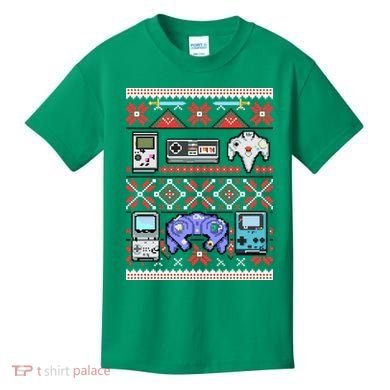 Retro Video Games Ugly Christmas Sweater Kids T-Shirt