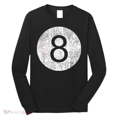 Retro Vintage 8 Ball Logo Long Sleeve Shirt