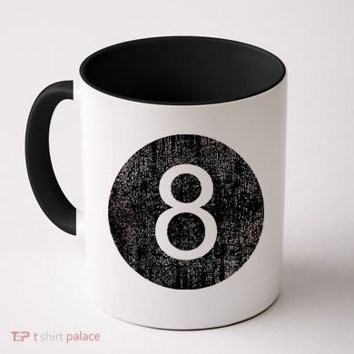 Retro Vintage 8 Ball Logo Coffee Mug