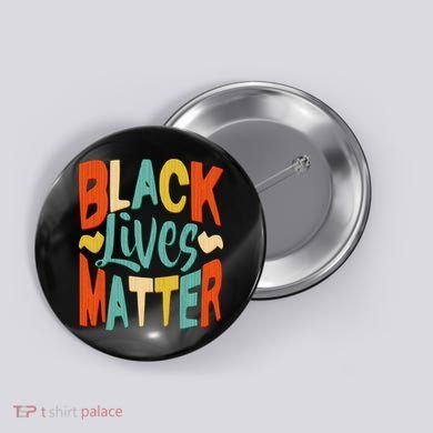 Retro Vintage Colors Black Lives Matter BLM Button