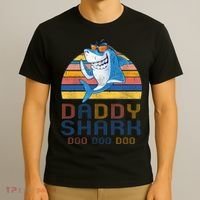 Retro Vintage Daddy Shark Doo T-Shirt thumb 3