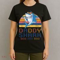 Retro Vintage Daddy Shark Doo T-Shirt thumb 4