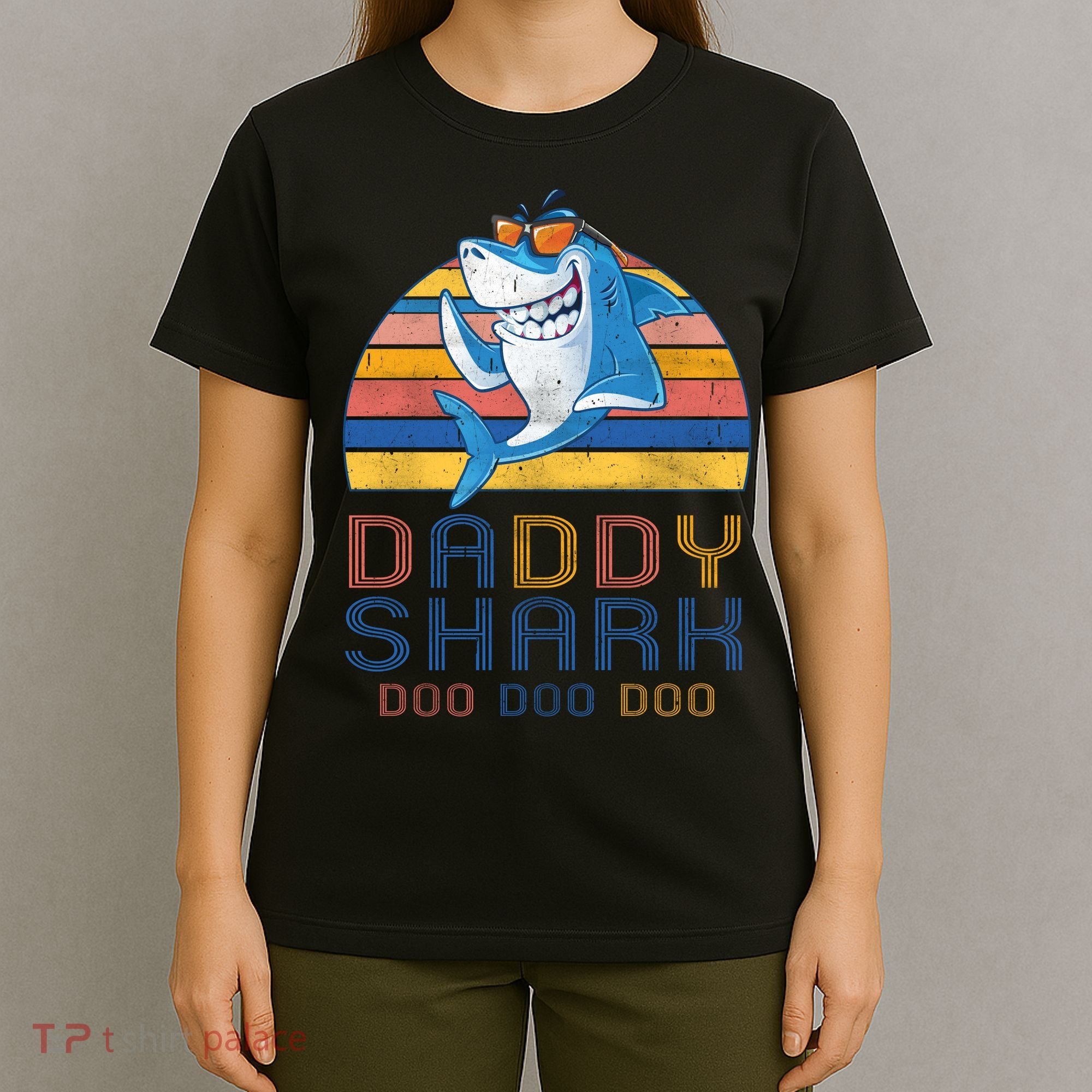 Retro Vintage Daddy Shark Doo T-Shirt