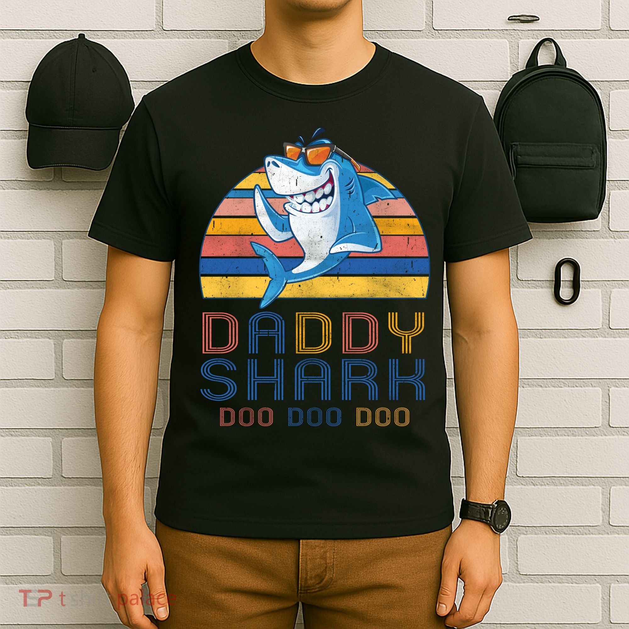 Retro Vintage Daddy Shark Doo T-Shirt