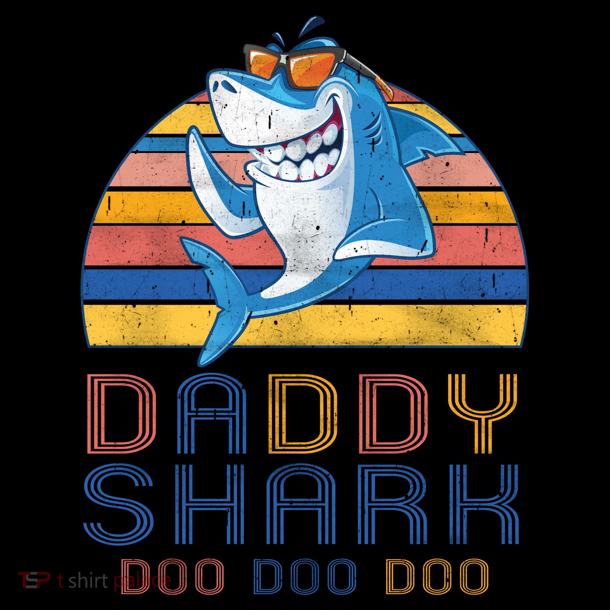 Retro Vintage Daddy Shark Doo T-Shirt