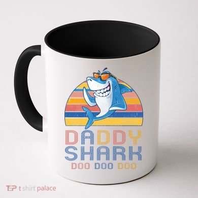 Retro Vintage Daddy Shark Doo Coffee Mug