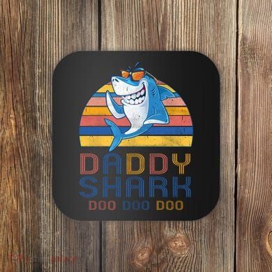 Retro Vintage Daddy Shark Doo Coaster