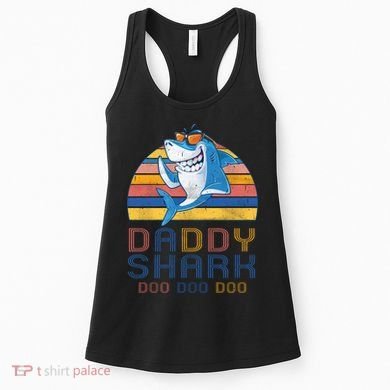 Retro Vintage Daddy Shark Doo Women's Tank Top