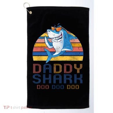 Retro Vintage Daddy Shark Doo Golf Towel