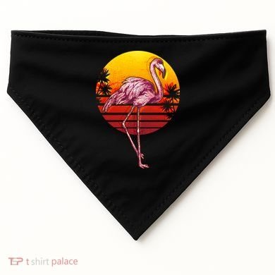 Retro Vintage Flamingo  USA-Made Doggie Bandana