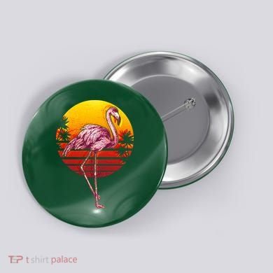 Retro Vintage Flamingo  Button