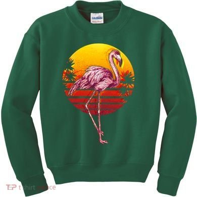 Retro Vintage Flamingo  Kids Sweatshirt