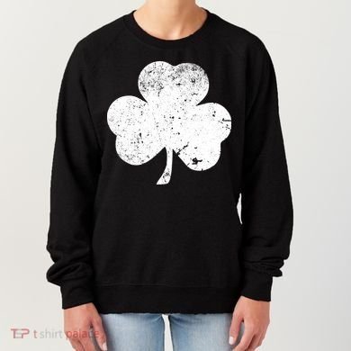 Retro Vintage Irish Distressed Shamrock St. Patrick's Day Women's Sweatshirt