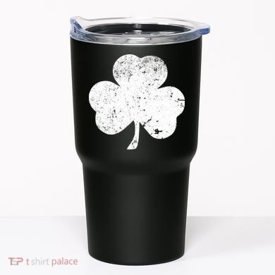 Retro Vintage Irish Distressed Shamrock St. Patrick's Day Tumbler