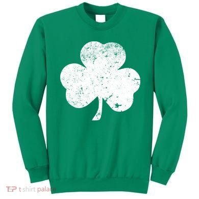 Retro Vintage Irish Distressed Shamrock St. Patrick's Day Sweatshirt
