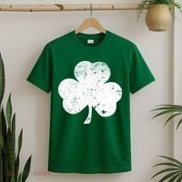 Retro Vintage Irish Distressed Shamrock St. Patrick's Day T-Shirt thumb 2