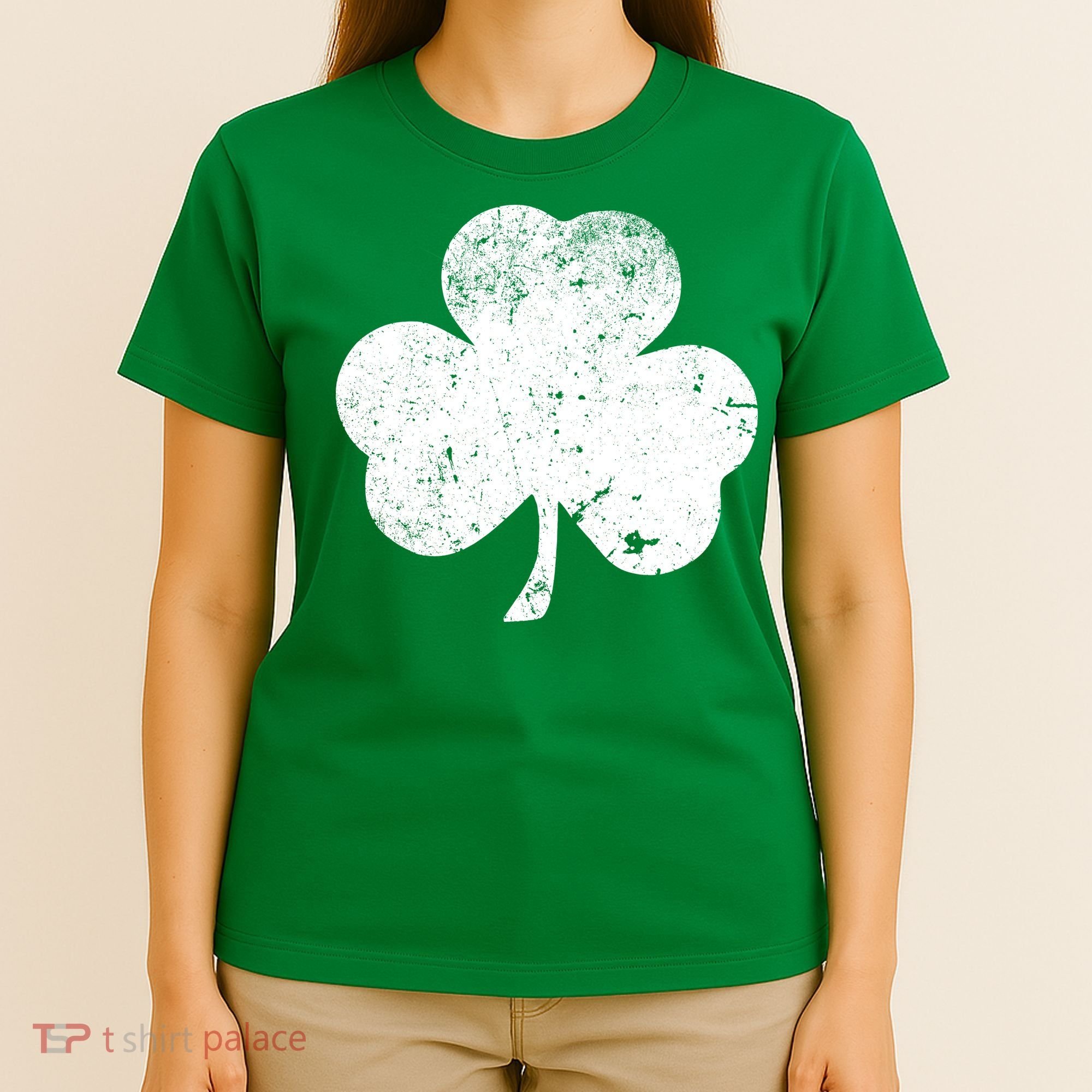 Retro Vintage Irish Distressed Shamrock St. Patrick's Day T-Shirt