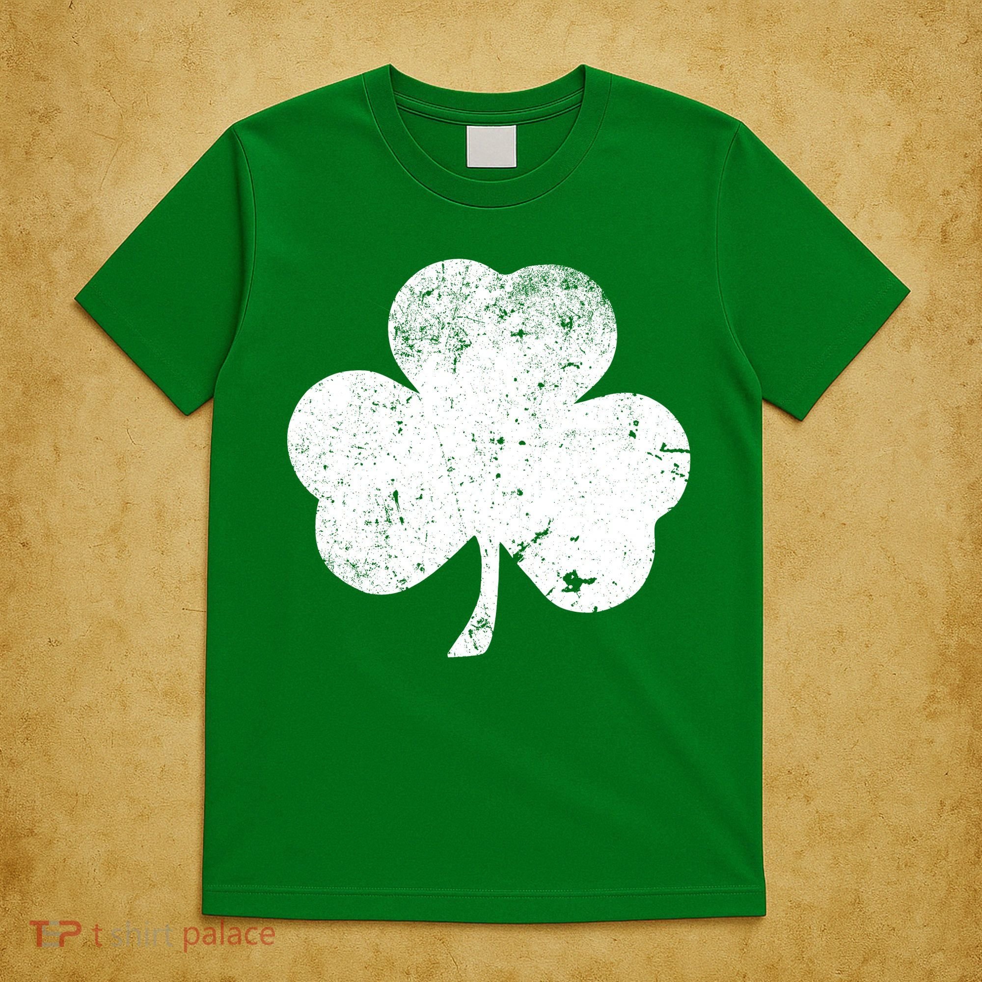Retro Vintage Irish Distressed Shamrock St. Patrick's Day T-Shirt