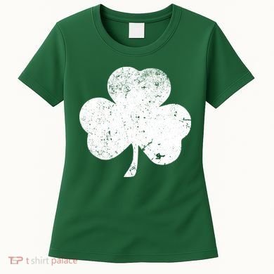 Retro Vintage Irish Distressed Shamrock St. Patrick's Day Women's T-Shirt