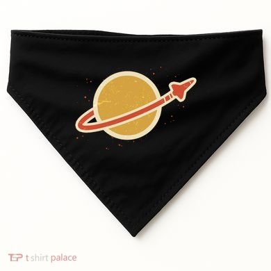 Retro Vintage Planet Space Shuttle Logo USA-Made Doggie Bandana
