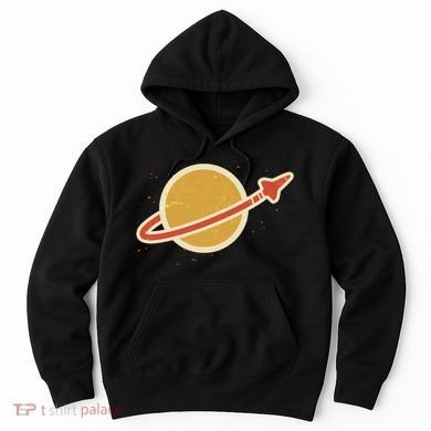 Retro Vintage Planet Space Shuttle Logo Hoodie