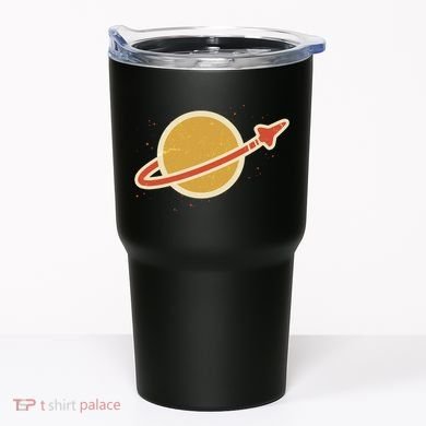 Retro Vintage Planet Space Shuttle Logo Tumbler