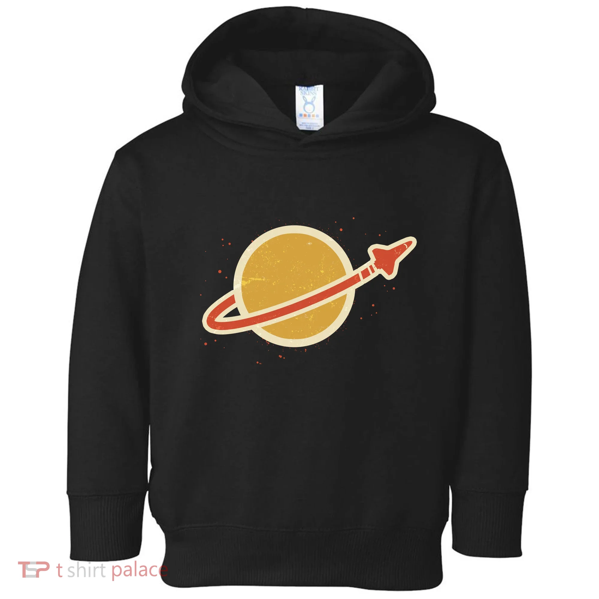Retro Vintage Planet Space Shuttle Logo Toddler Hoodie