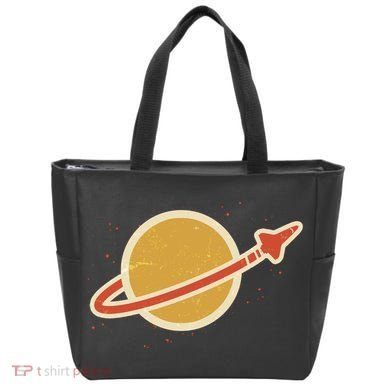 Retro Vintage Planet Space Shuttle Logo Tote Bag