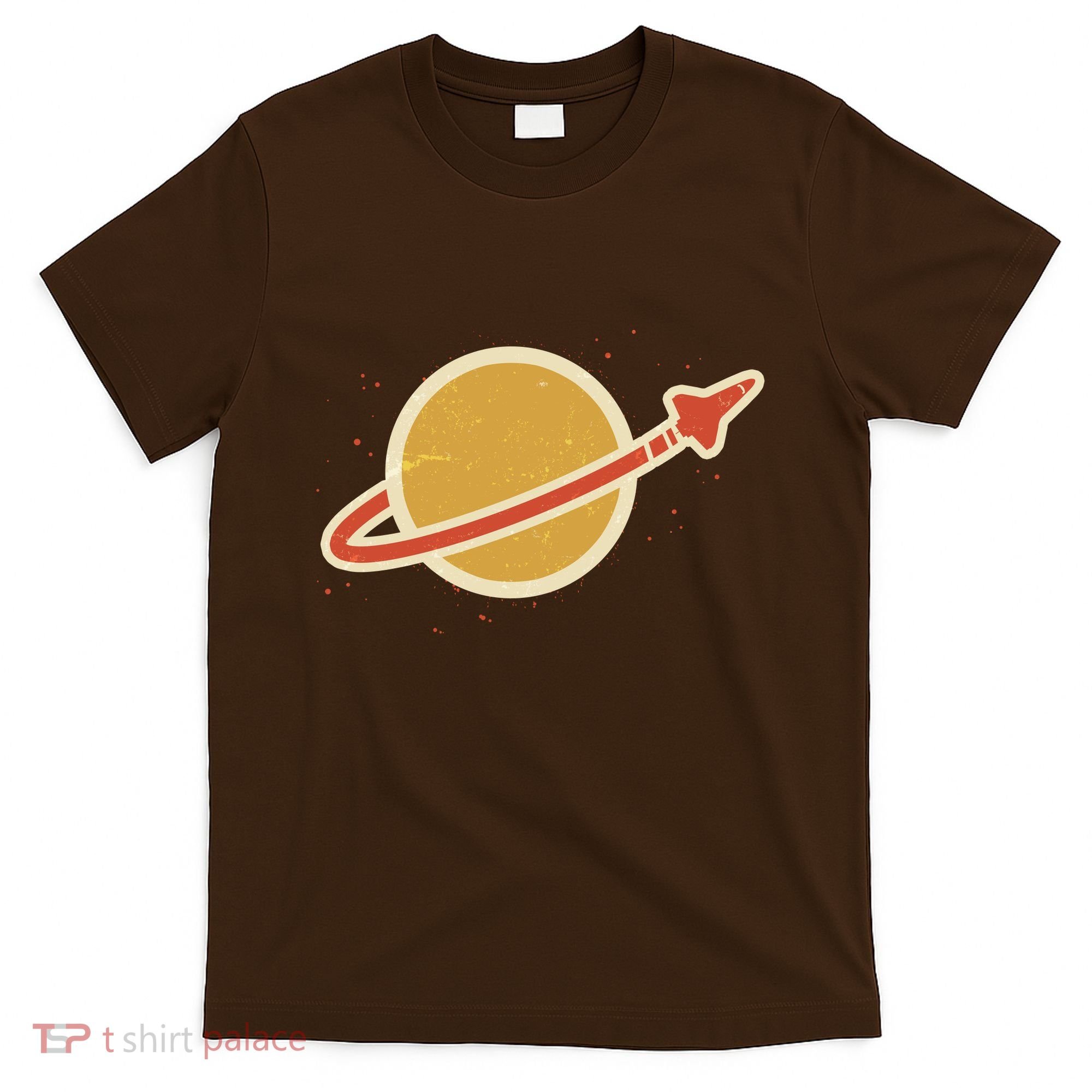 Retro Vintage Planet Space Shuttle Logo T-Shirt
