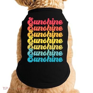Retro Vintage Sunshine Sun Text Doggie Tank