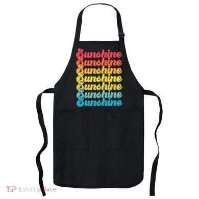 Retro Vintage Sunshine Sun Text Apron