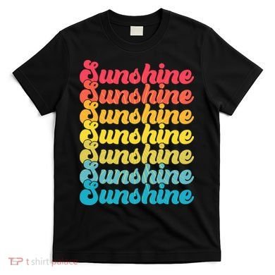 Retro Vintage Sunshine Sun Text T-Shirt