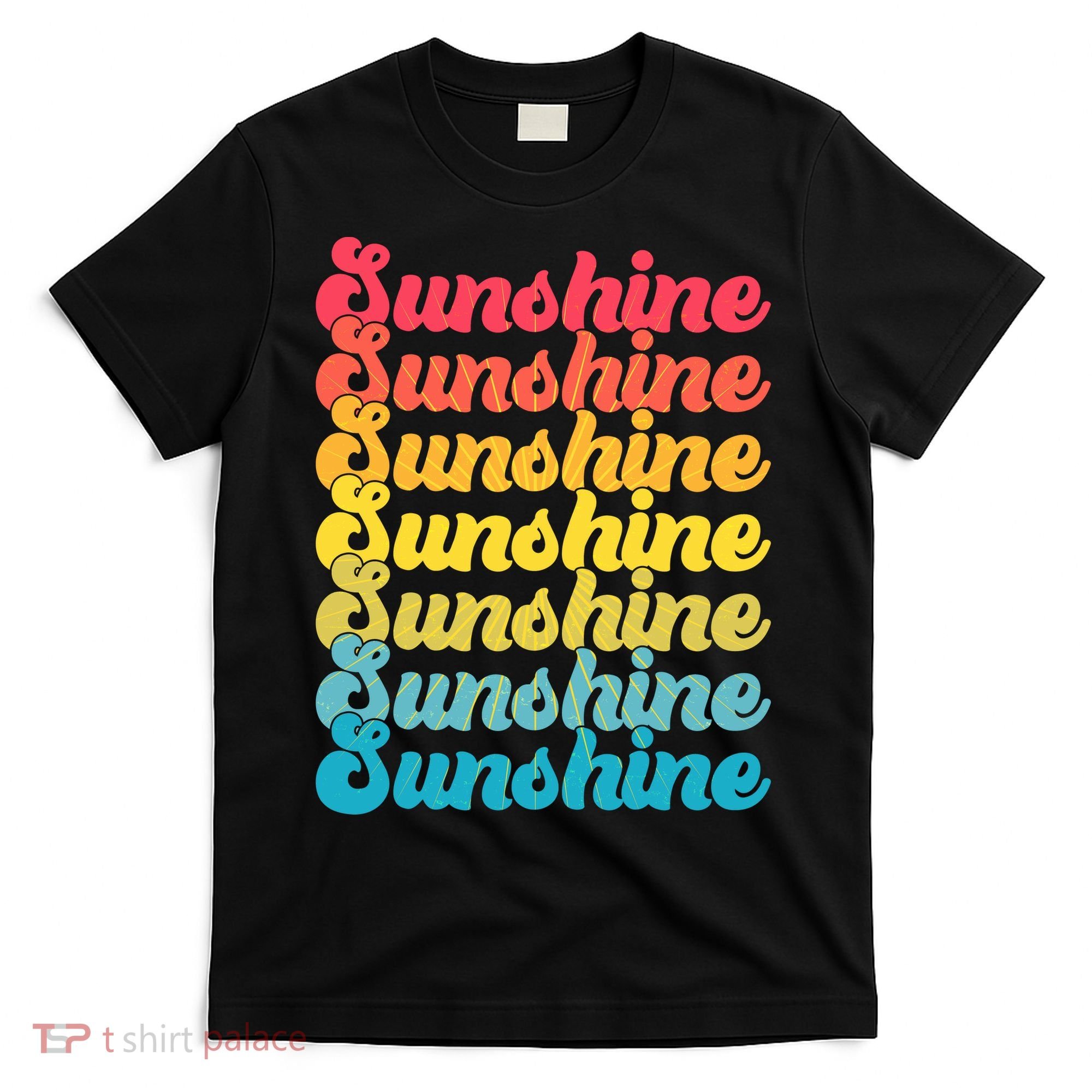 Retro Vintage Sunshine Sun Text T-Shirt