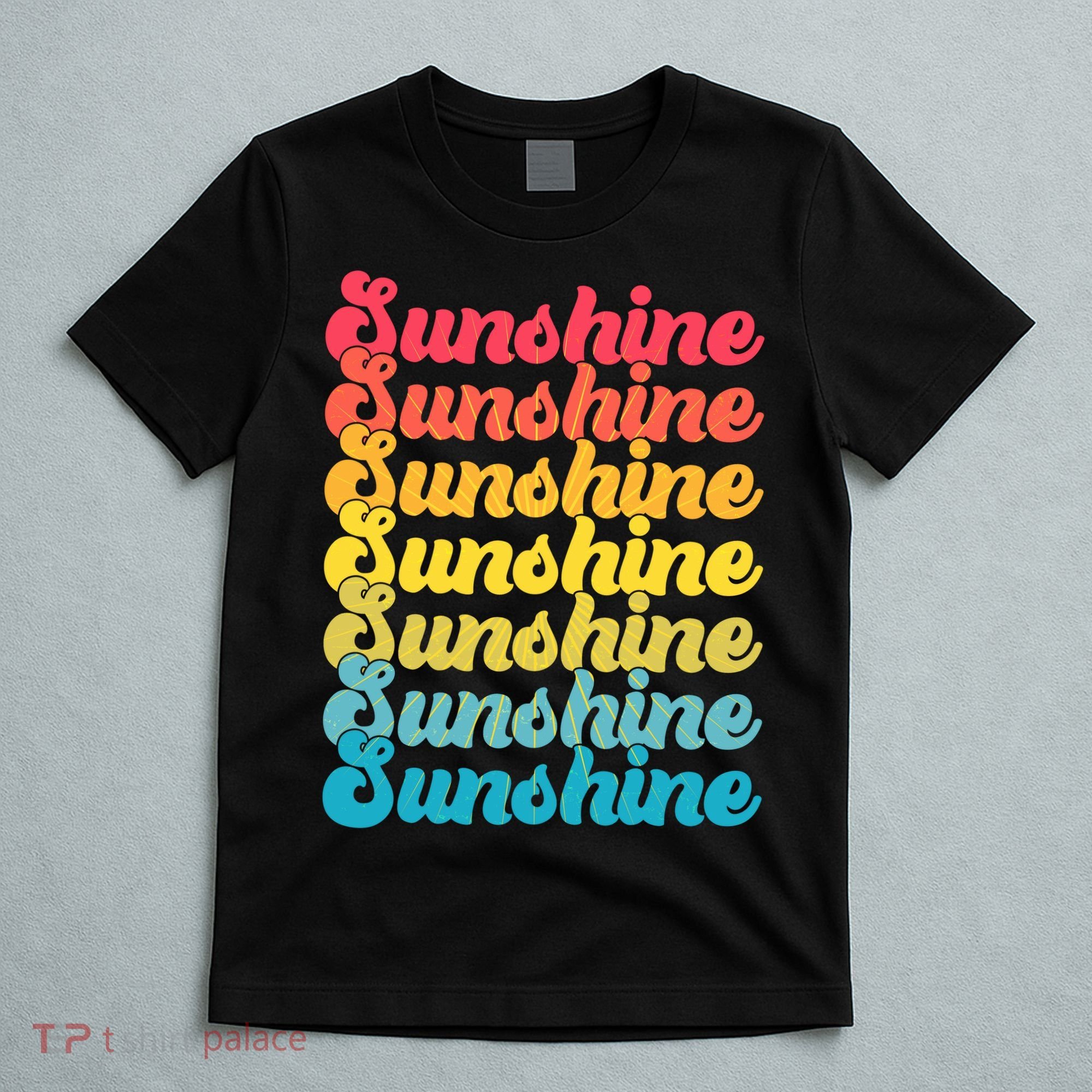 Retro Vintage Sunshine Sun Text T-Shirt