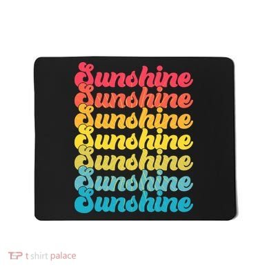 Retro Vintage Sunshine Sun Text Mousepad