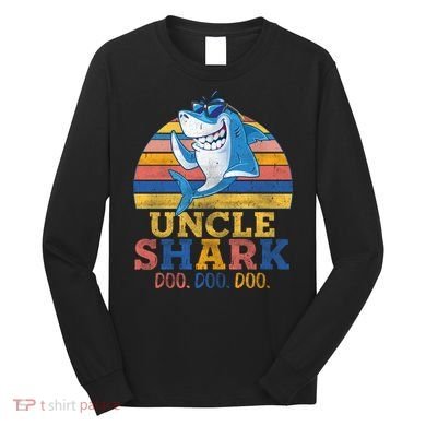 Retro Vintage Uncle Shark Doo Long Sleeve Shirt